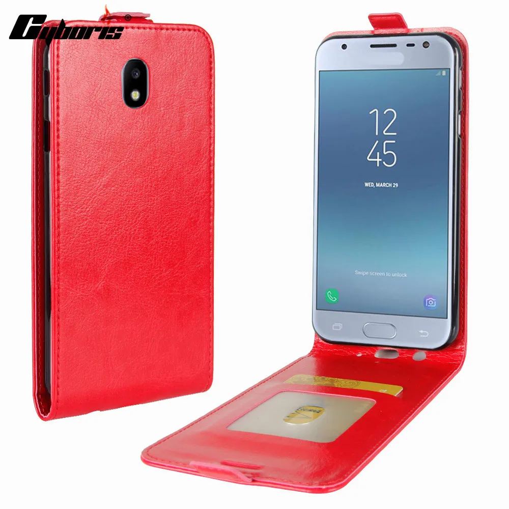 Cyboris для samsung Galaxy J3 J330F SM-J330F Funda Роскошный чехол-бумажник из искусственной кожи Вертикальный чехол для телефона флип-чехол Caso Coque