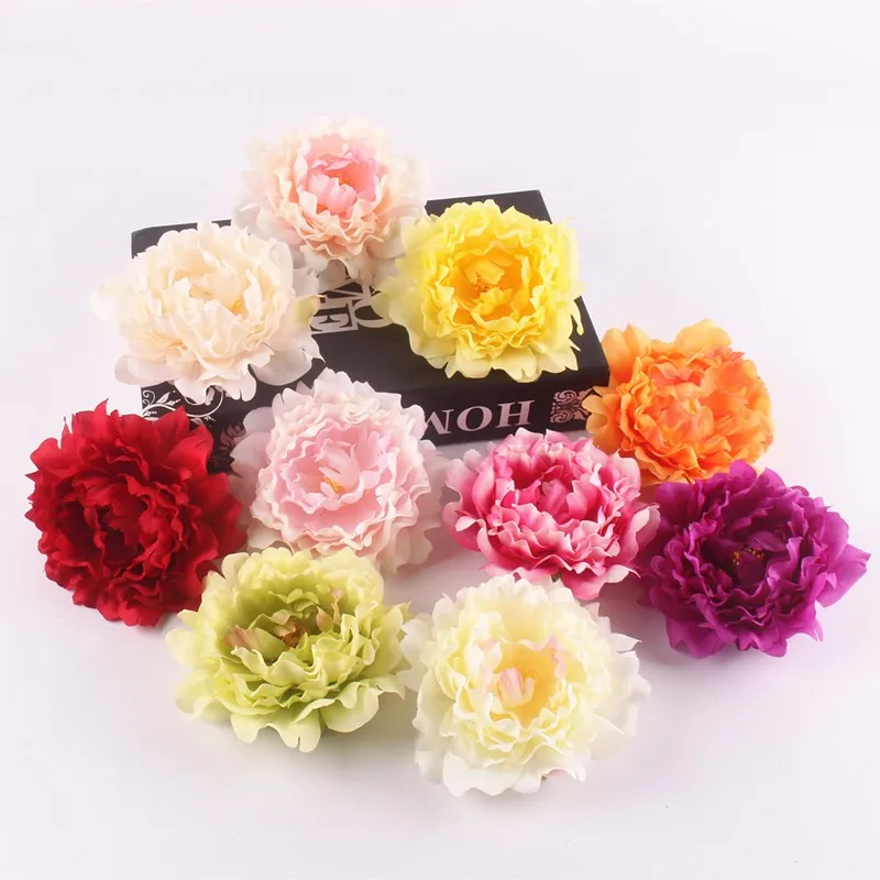 Artificial peony flower heads DIY Multicolor Road lead wedding flower Bouquet hotel background wall decor accessories flores (11)