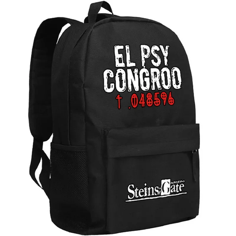 

MeanCat Steins;Gate Popular Game EL PSY CONGROO Backpack with Interior Pocket and Zipper Bags for Schooling Travelling Shopping