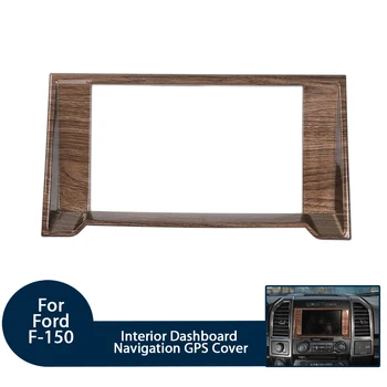 

Car Dashboard Navigation GPS Cover Stickers for Ford F150 2015+ Interior Black Wood Grain/Wood Grain Decorative Panel Styling