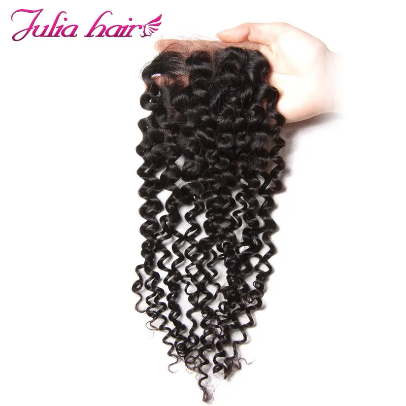 

Ali Julia Malaysian Curly Lace Closure Free /Middle/Three Part 120% Density Natural Color Remy Human Hair 10 inches to 20 inches