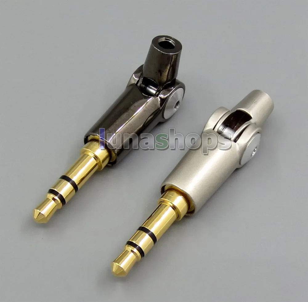 LN005237 Full Metal 90 Degree 3 5mm Stereo DIY Custom Adapter For Sennheiser Headphone Etc 