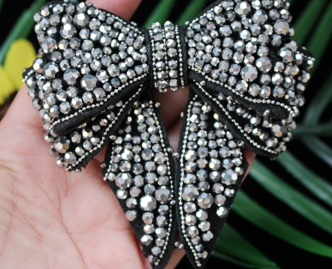

Wholesale 2pcs/lot rhinestones bow Applique Patch vintage shoes decoration ornaments accessories