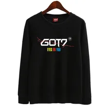 Kpop GOT7 глаза на вы должны быть автоматизированного вокруг той же пункта весной и осенью шею Свободные Толстовка с капюшоном, толстовки