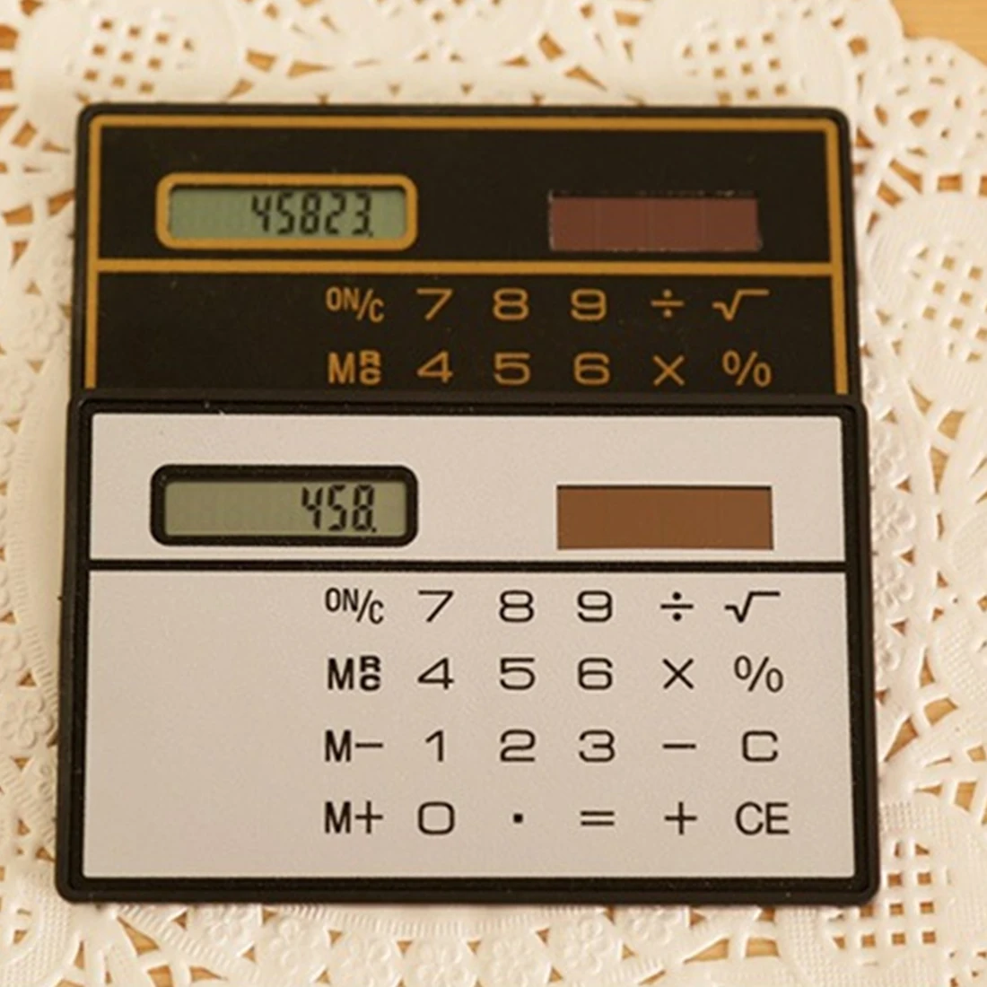 

NOYOKERE Novelty Slim Credit Card Cheap Solar Power Pocket Calculator Small Travel Compact