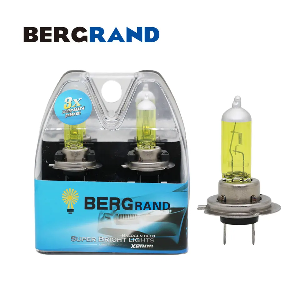 2PCS H7 Yellow Halogen Bulb 12V 55W Xenon 2700K Hard Glass Headlight