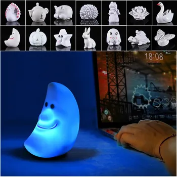 

LAIDEYI Vinyl Toy Built-In Battery Night Light LED Festival Home Decor Lamp Bedroom Bedside Seven Colors Lamp For Child ift