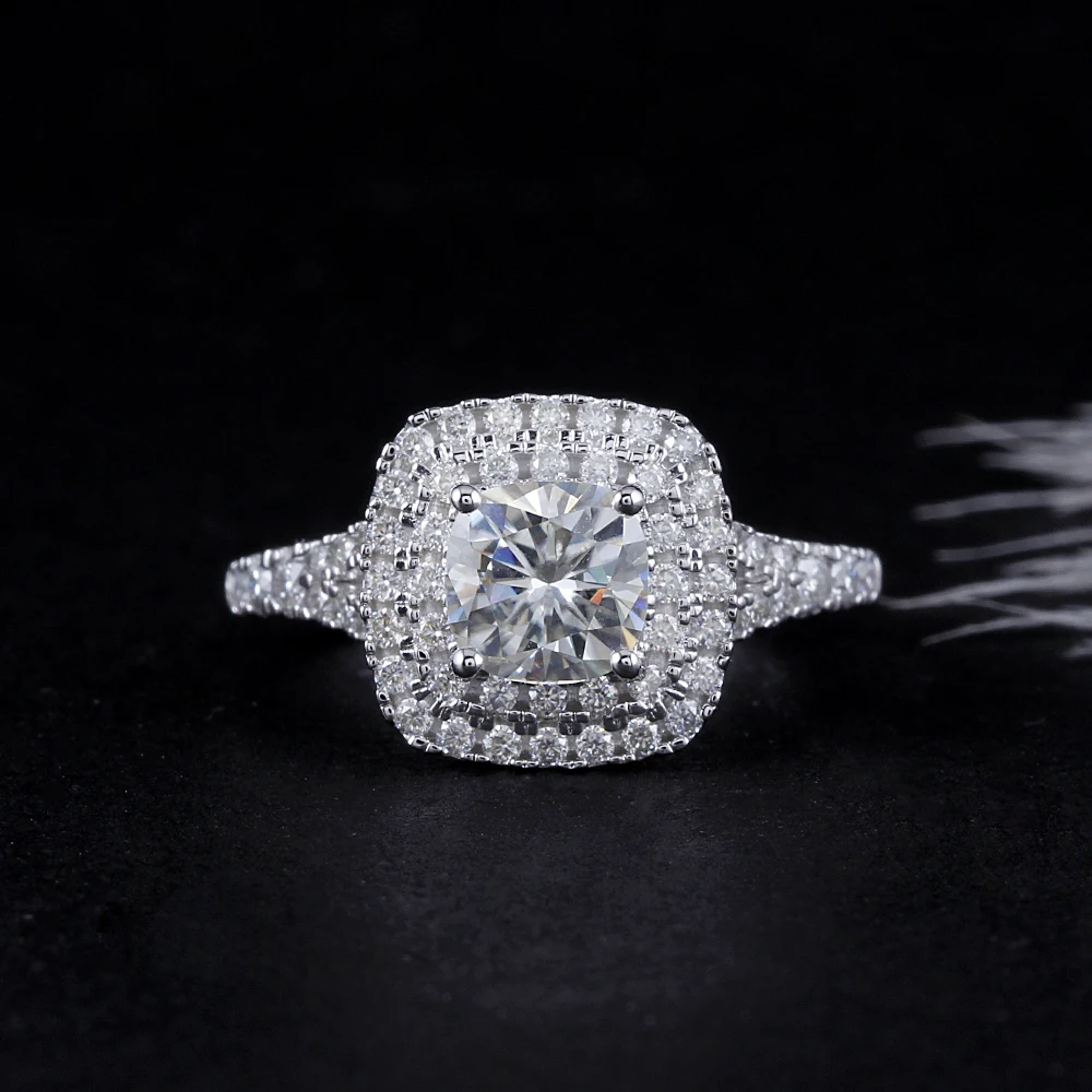 double halo moissanite engagement ring for women (5)