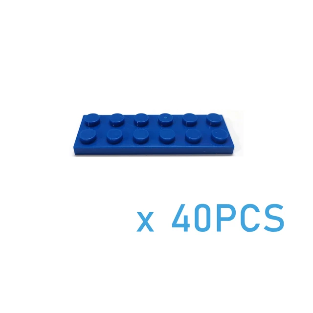 40pcs DIY Building Blocks Thin Figures Bricks 2x6 Dots 12Color Educational Creative Size Compatible With 3795 Toys for Children 2