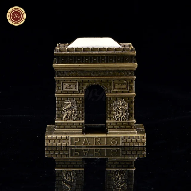 WR Мода Известный Buliding Украшения Париж Триумфальная арка Крафта Металла Рождество Металлическое Ремесло Сувенир