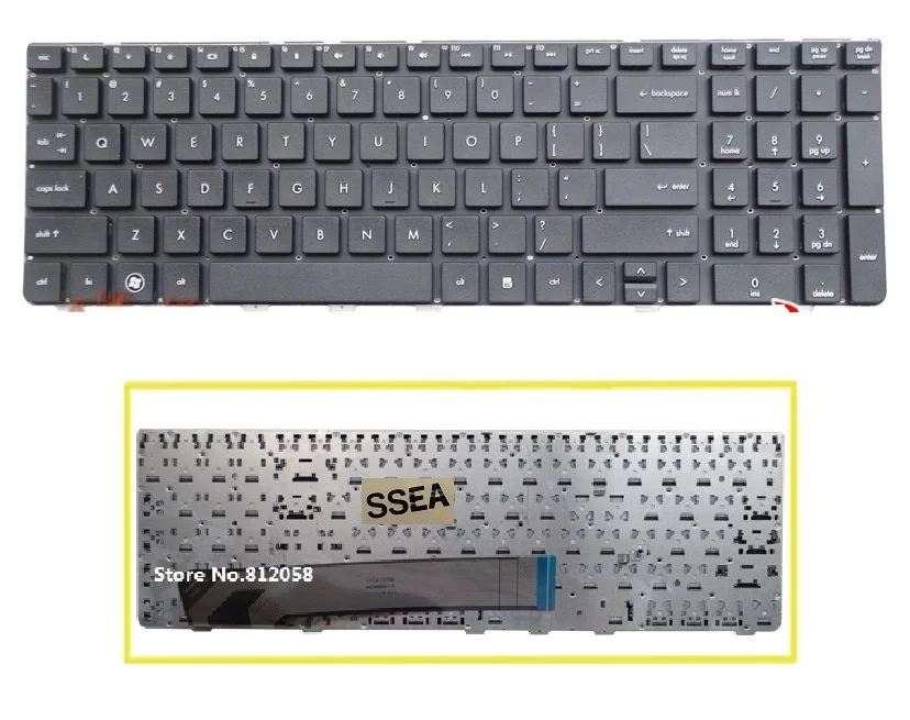 Клавиатура SSEA New US без рамки для ноутбука HP ProBook 4530S 4535S 4730 4730S 4735S 638179 S-001 9Z.N6MSV.001 |