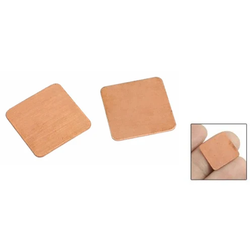 

10 Pcs Wholesale 15mm x 15mm x 0.6mm PC Laptop GPU CPU Heatsink Copper Pad 2 Pcs