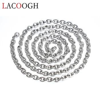 

Wholesale Trendy 5 Meters Silver Tone Stainless Steel DIY Necklace Bracelets Chain Handmade Bulk Link Chains Jewelry Findings