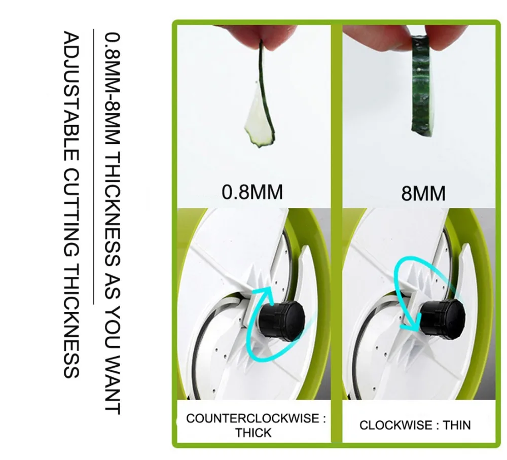  Manual Food Fruit Slicer Vertical Plastic Cylinder Knife Hand Shake Cutting Machine Fruit Vegetable - 33013176939