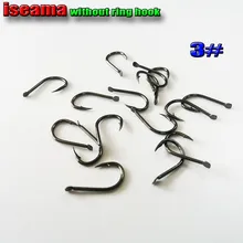 ISEAMA 3# рыболовный крючок с плоской головкой 1000 шт./лот высокоуглеродный колючий рыболовный крючок для карпа и пруда