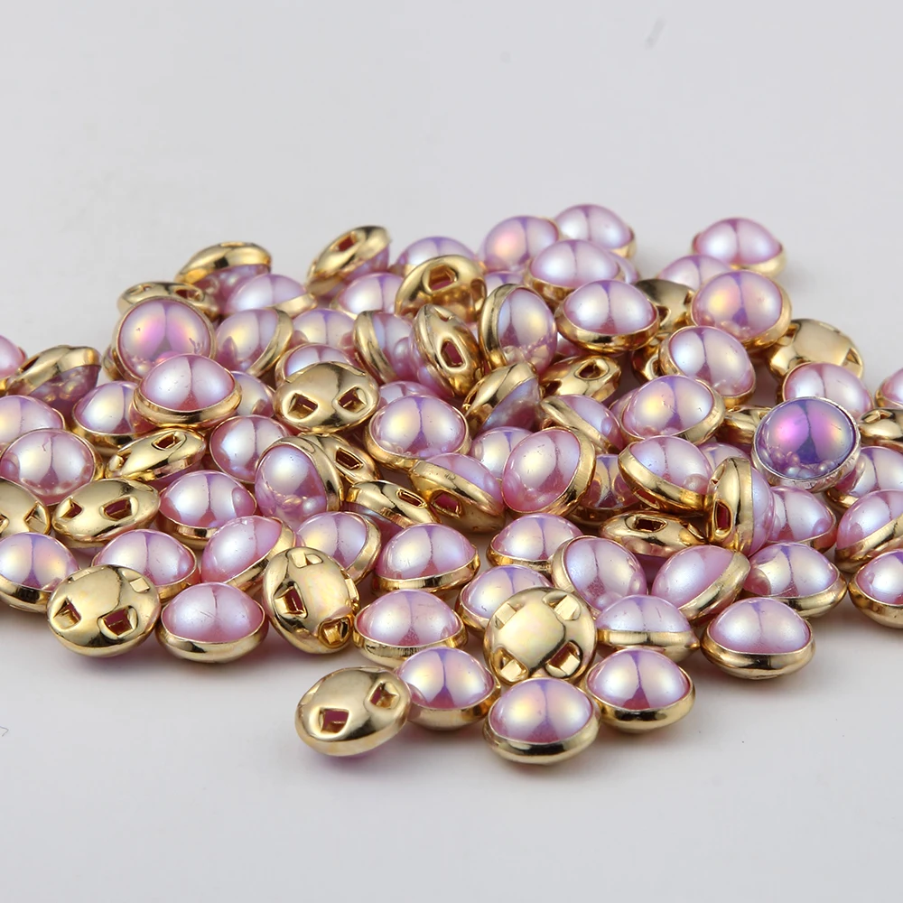 Buy 100Pcs/Set 8mm Round Pearl Buttons Sewing Craft