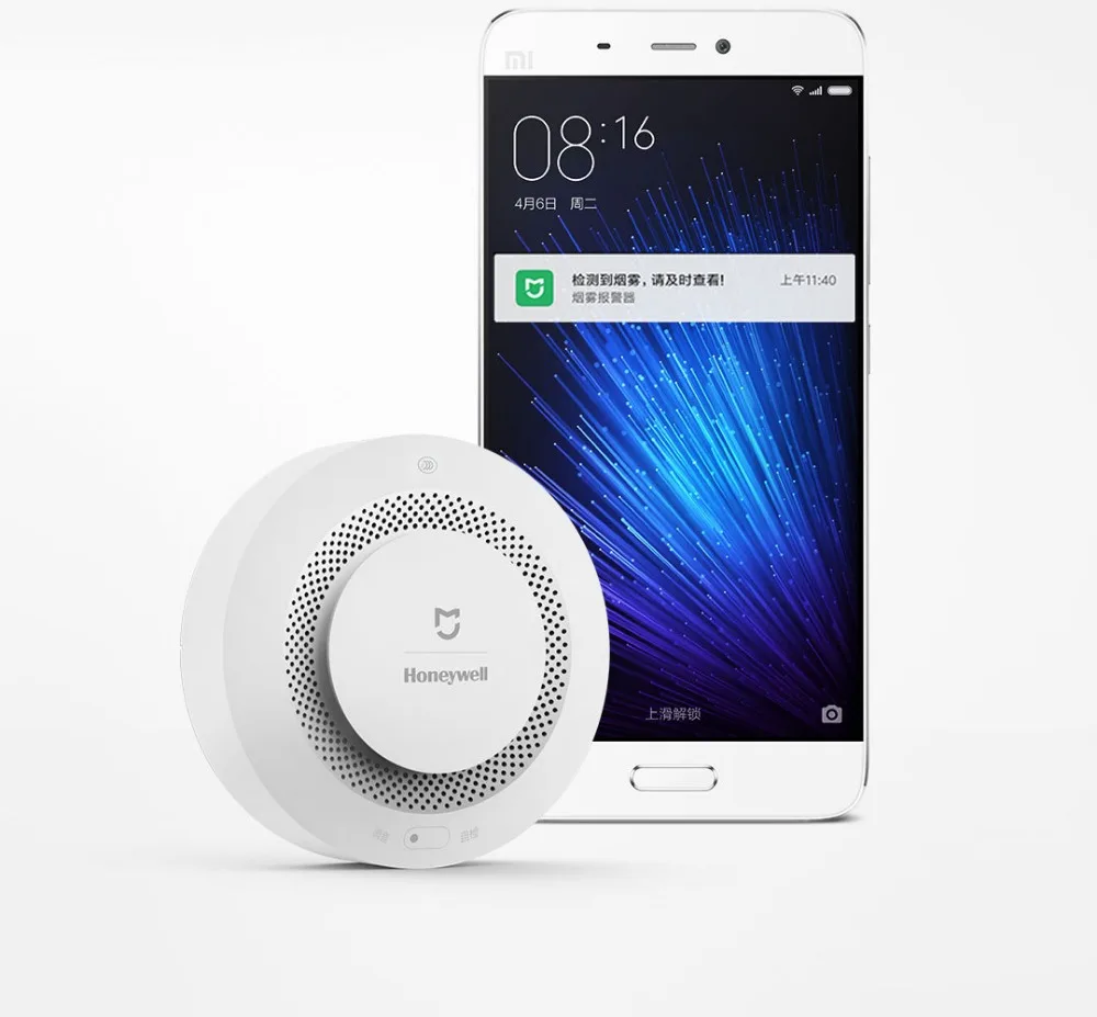 Xiaomi Mijia Honeywell детектор пожарной сигнализации, Aqara Zigbee пульт дистанционного управления звуковая и визуальная сигнализация заметка работа с приложением Mihome