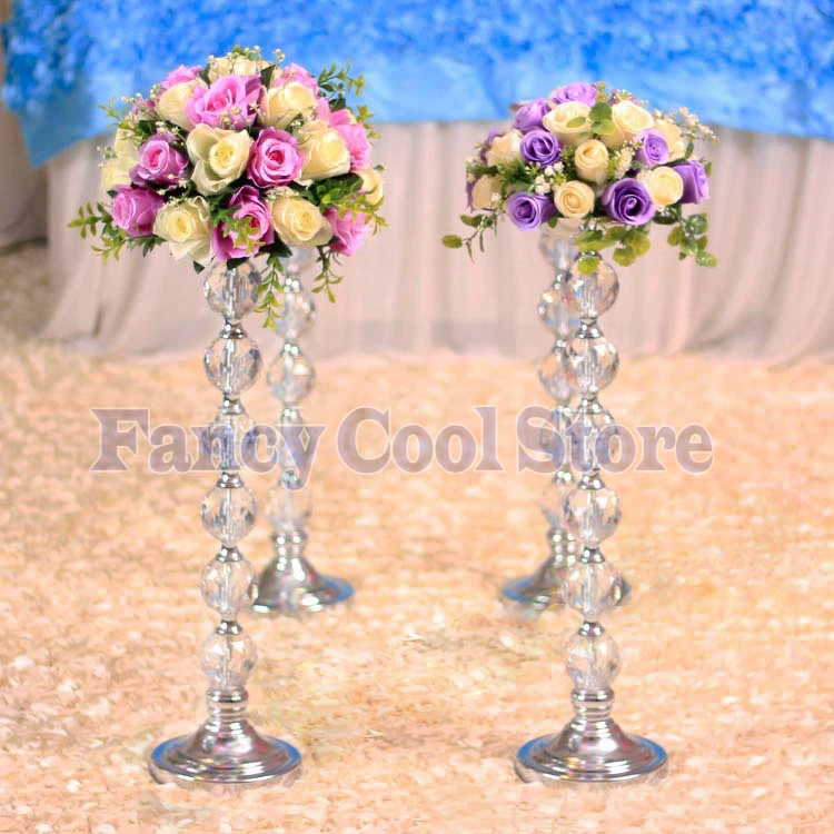 61cm(H) Wedding Flower Stand Crystal Table Centerpiecein Vases from