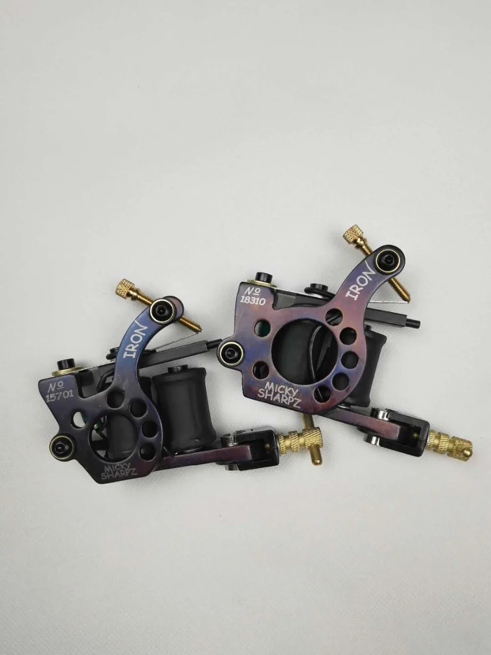  2PCS High Quality Coil Tattoo Machine Guns For Lining Shading 10 Warps Iron Handmade Tattoo Machine