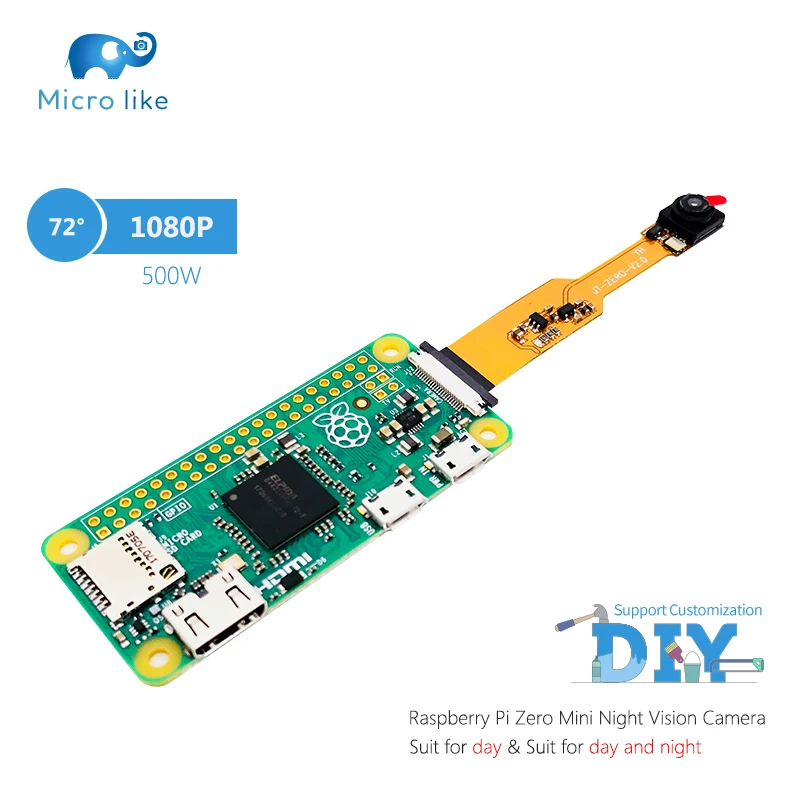 Raspberry Pi Zero Mini Night Vision Camera Module Suit for Day and