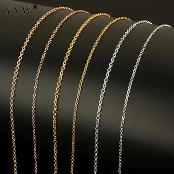 

Stainless Steel Oval Chain with Plastic Spool 20m/spool Gold/Original/Rose Gold Color Metal Chain for Necklace Bracelets Making