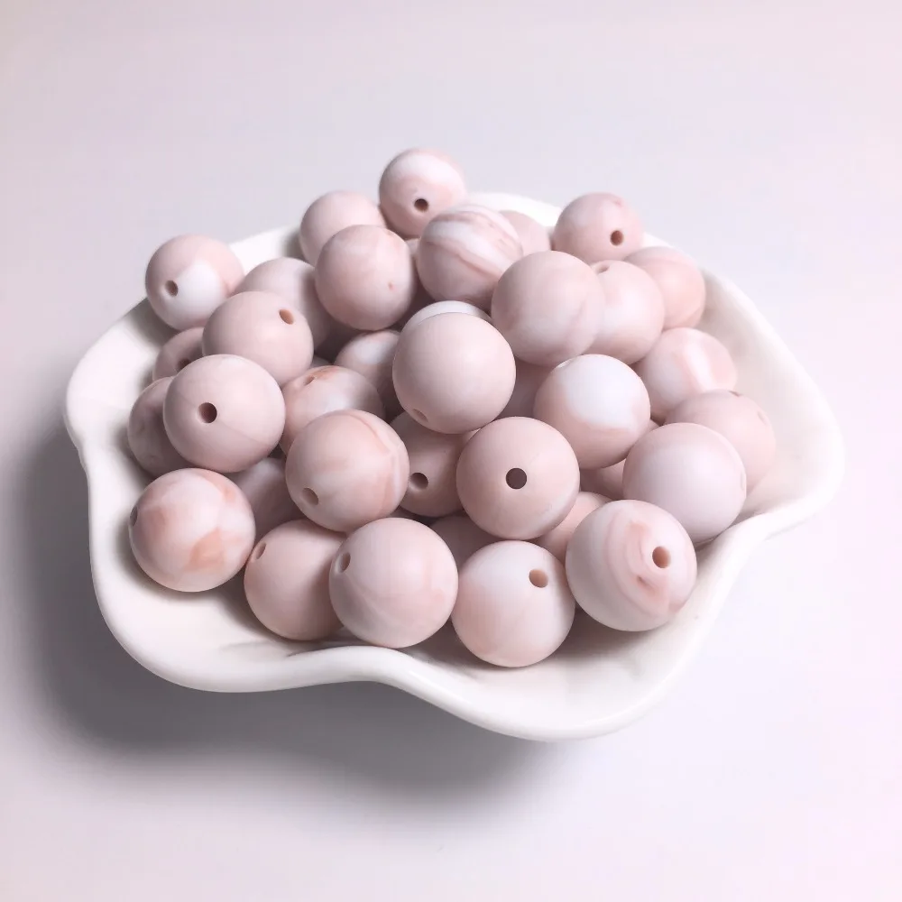 

Silicone Marble Candy colors Beads Baby colors Teething Beads Chewable FDA Safe Teething 100pcs/lot DIY Jewelry free shipping