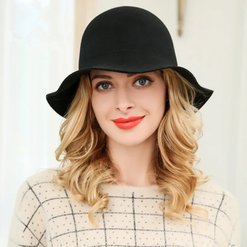 Fedoras Hat Women New British Vintage Fedora Hats Autumn Winter Girl Bowknot Elegant Cap Fashion