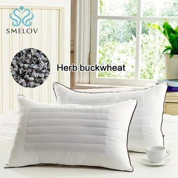 

74x48cm big buckwheat pillows cotton massage Health Care good sleep bed buckwheat hulls pillow head neck nursing sleeping pillow