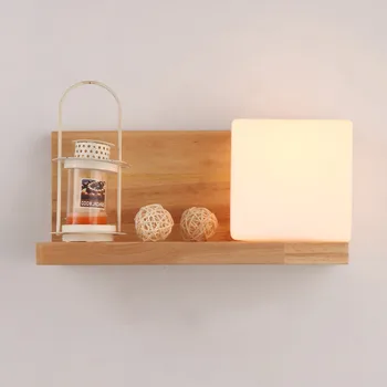

Wood Art Wall Lamp Lamps lights lustre led bed wall light bathroom bedroom stair light Corridor Living room lamparas pared