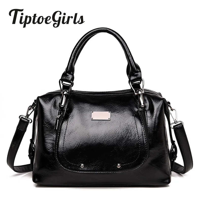 

Fashion Oil Wax Skin Ladies Handbag New High Quality Large Capacity Casual Wild Shoulder Messenger Bag