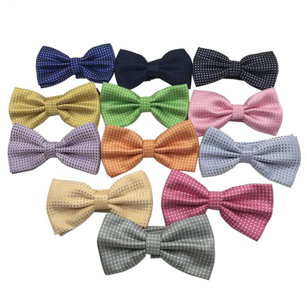 Polka Dot Bowtie Men Bow Tie Black White Dots Mens Accessories Fashion ...