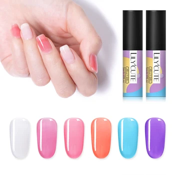 

LILYCUTE 5ml Opal Jelly Nail Gel Crystal Semi Transparent White Blue Colors Soak Off Gel Polish Nail Art UV Gel Varnish