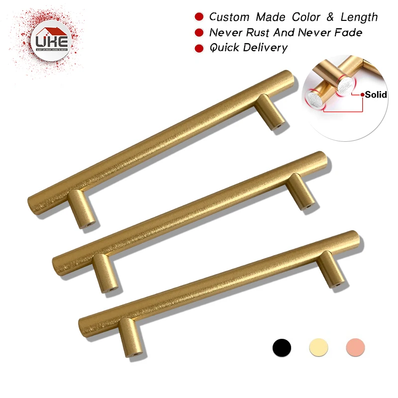 Free Shipping Never Rust 96mm T Shaped Brushed Brass Cabinet Pull Handles kitchen cabinet door pull handle home deco accessories Free Shipping Never Rust 96mm T Shaped Brushed Brass Cabinet Pull Handles kitchen cabinet door pull handle home deco accessories