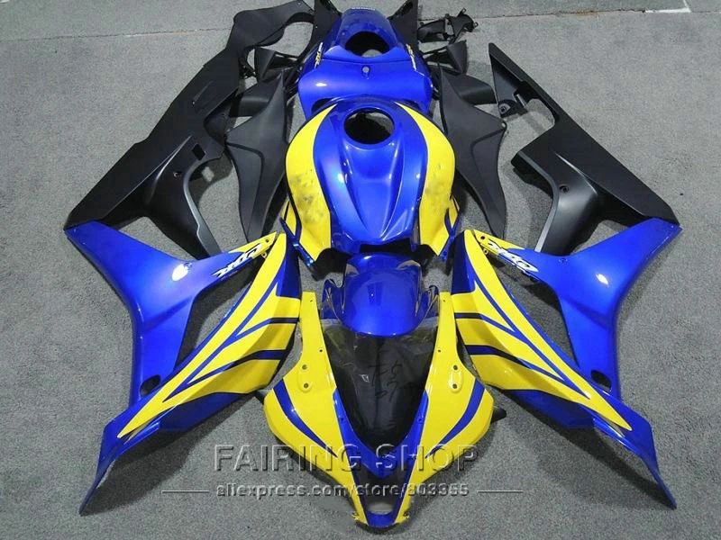 

Blue yellow painted For Honda fairings cbr600rr 2007 2008 CBR 600RR 07 08 Injection Fairing kit GO13
