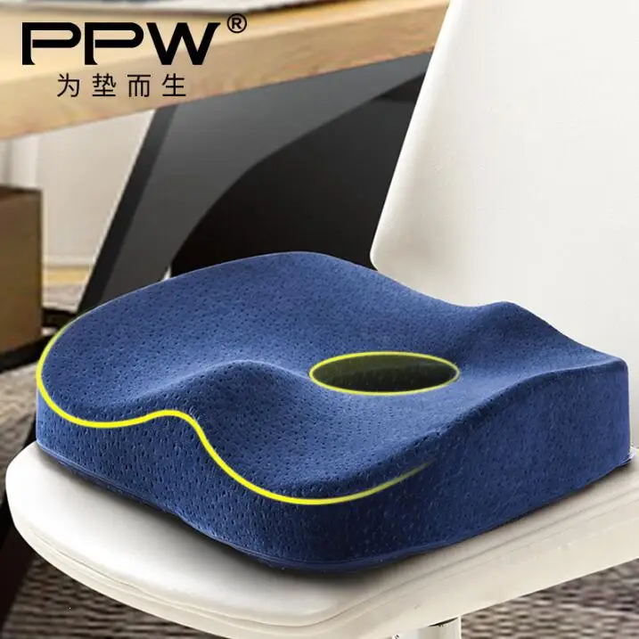 

PPW Coccyx Orthopedic Comfortable Memory Foam Chair and Car Seat Cushion for Lower Back Tailbone and Medical Hemorrhoid Cushion