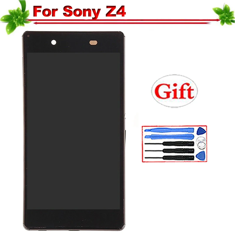 

100% Tested for Sony Xperia Z4 E6533 E6553 LCD Display Touch Screen Digitizer Full Assembly Replacement With Frame