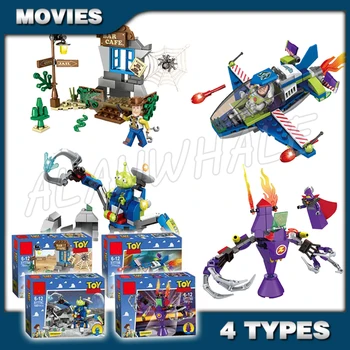 

4 Types Super Story 3 Woody Buzz Lightyear Alien Mech Zurg SY779 Model Figure Building Blocks Toy Compatible with Lago