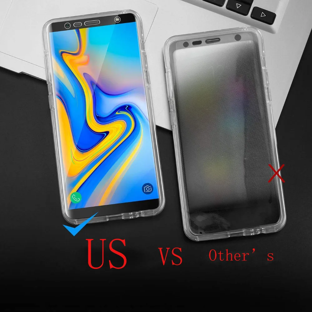360 Degree Full Protection Clear Soft TPU Case Cover For Samsung A7 2018 A750 J4 J6 A6 A6 Plus 2018 Front&Back Phone Capa Coque  (8)