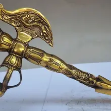 Уникальный китайский латунь ручной работы буддийские духовного Экзорцизм инструмент