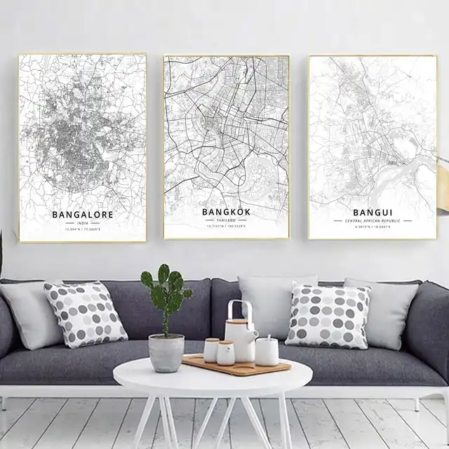 Mapa De La Ciudad Bangalore Indi Bangkok Thailan Bangui Cartel