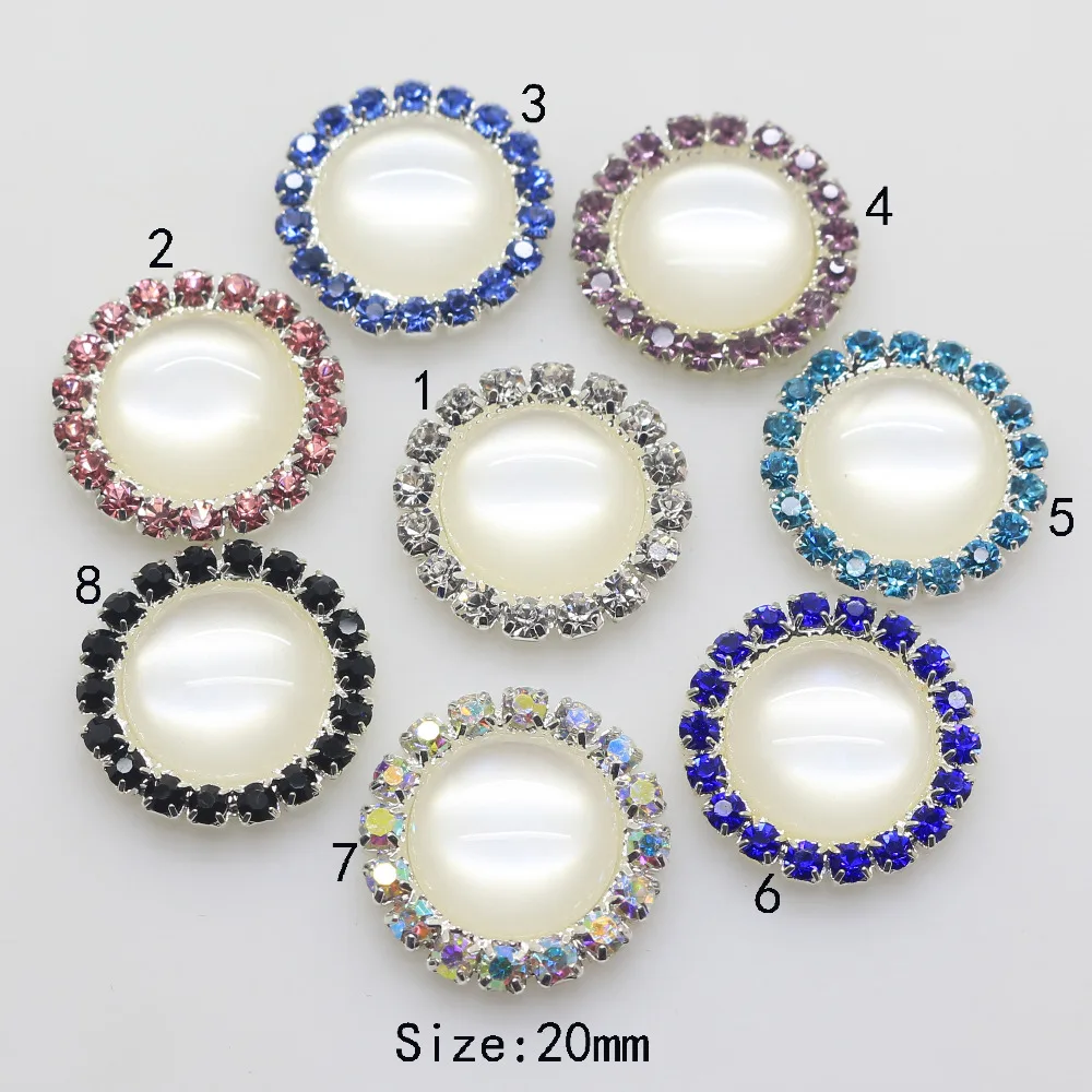 

New 10pc 20MM round cat eye button AB color rhinestone button 2017 wedding invitations decorate hair flower center scrapbooking