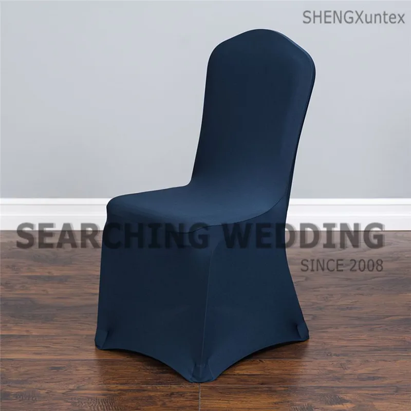 Горячая поли Универсальный спандекс крышка стула для свадебного банкета события украшения - Цвет: navy blue