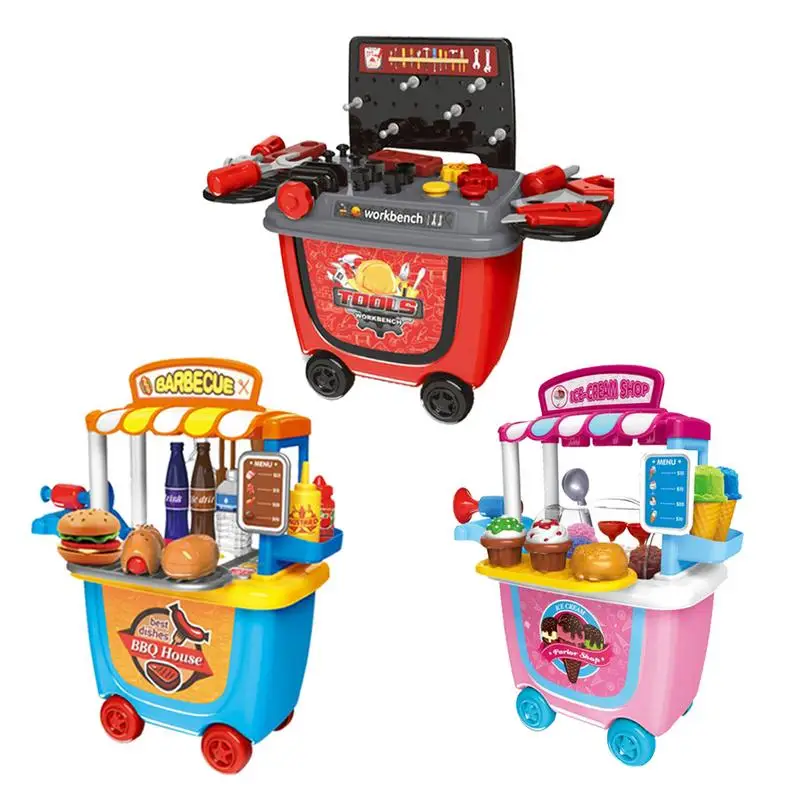 1 комплект игровой домик маленький игрушечный супермаркет коляска баррель