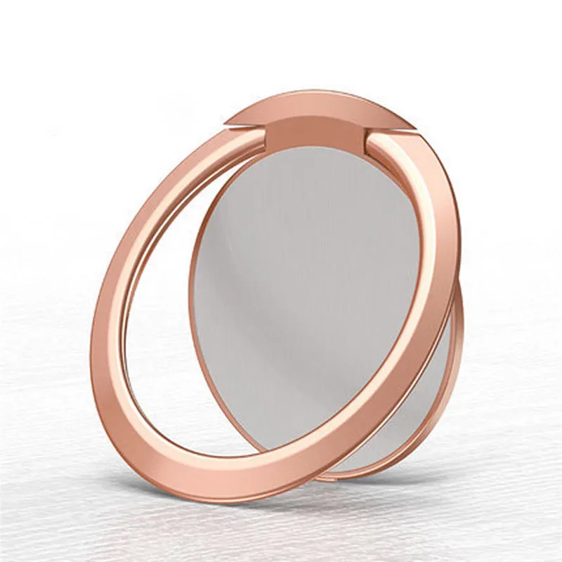 Rose gold Ультратонкий магнитный держатель для телефона, держатель для телефона, стенд для колец на палец для IPhone Xr 8 Plus для huawei для Vivo - Цвет: Rose gold