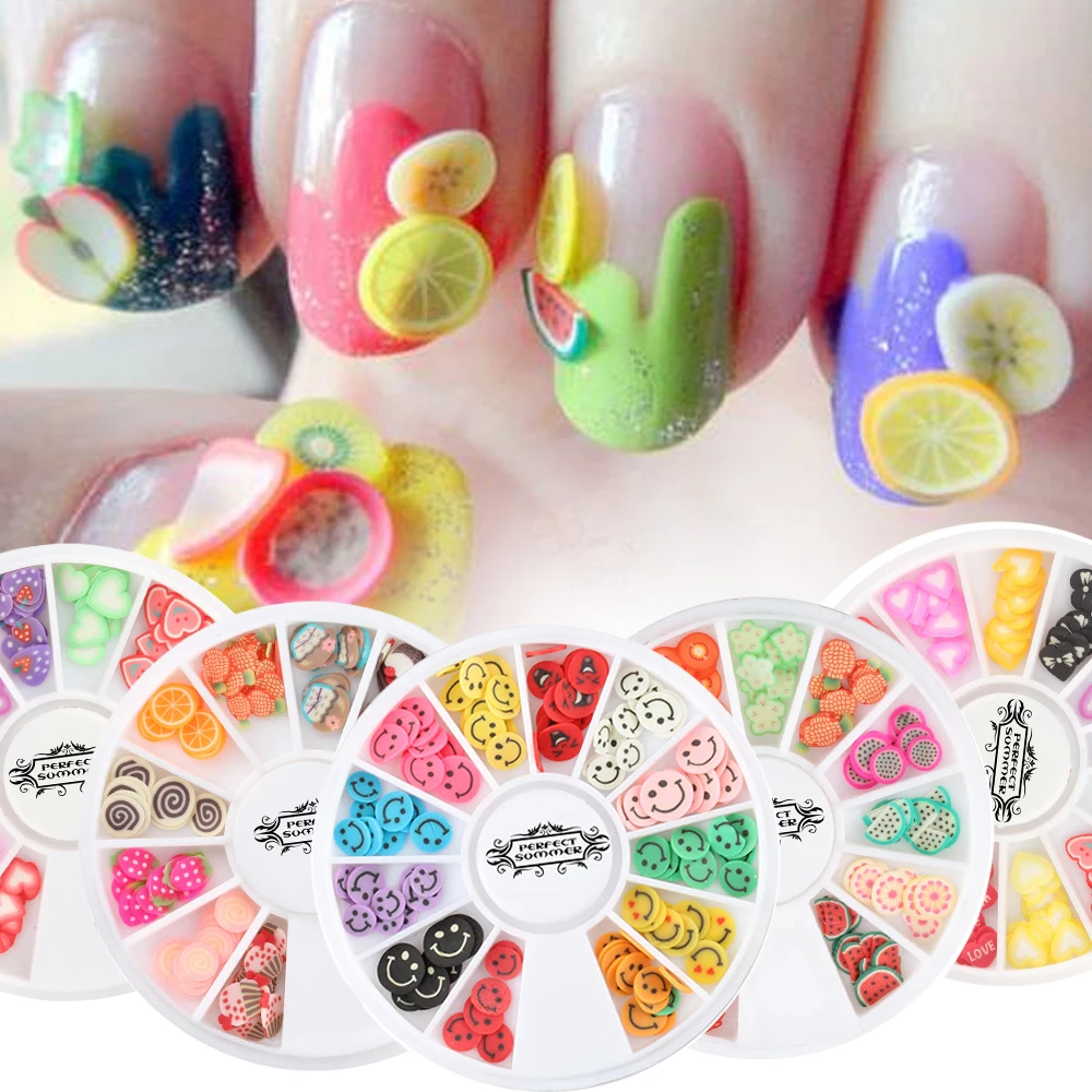 2016 Yaoshun Polymer Clay Tiny Fimo Fruit Slices Wheel Nail Art 2016 Yaoshun Polymer Clay Tiny Fimo Fruit Slices Wheel Nail Art Rhinestone Diy Designs Decorations 200 Pcs Pack In Rhinestones