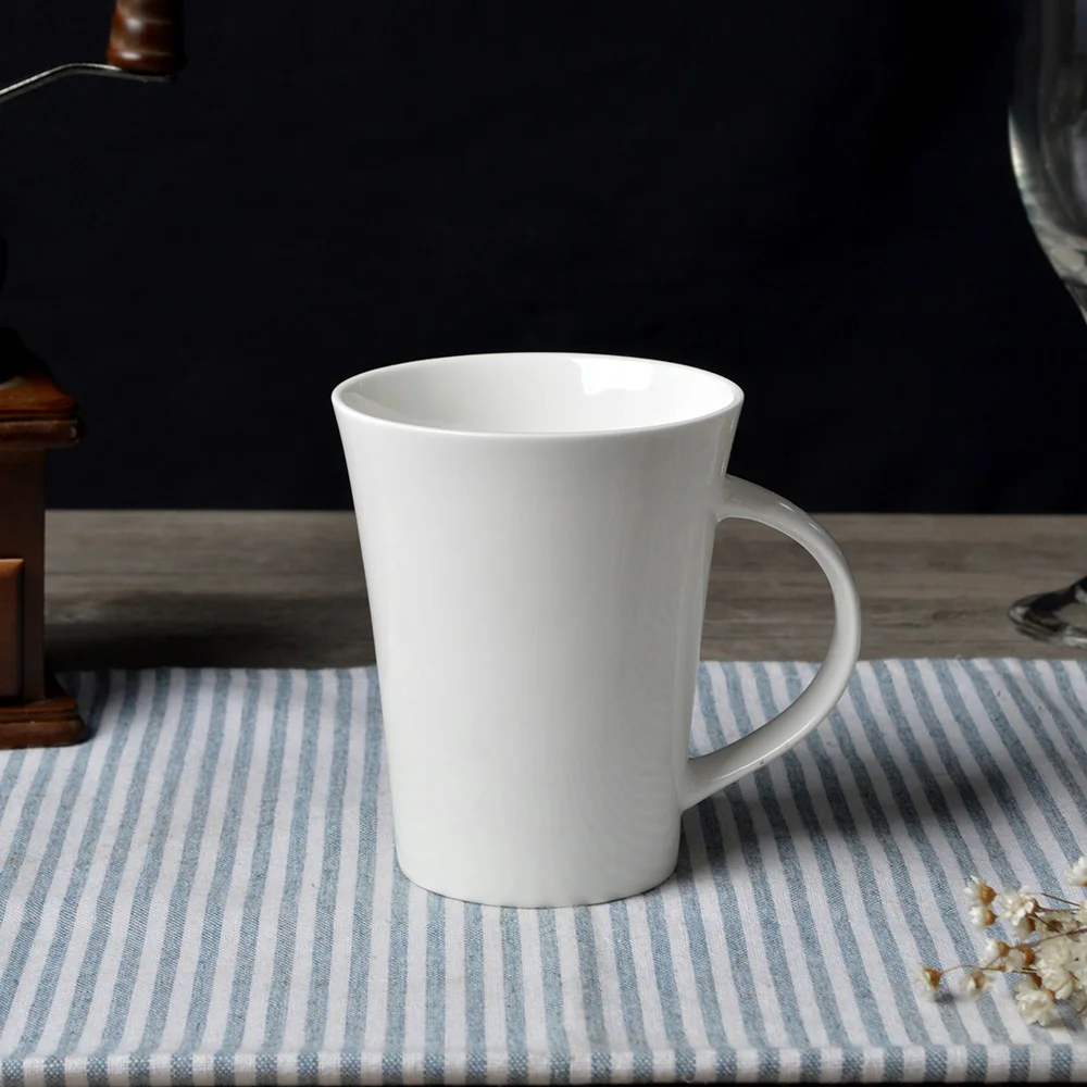 Us 355 0 New Bone China Trumpet Shape Coffee Mug Ceramic Super White Mugs And Cups Porcelain Plain 48pcs In From Home Us 355 0 New Bone China Trumpet Shape Coffee Mug Ceramic Super White Mugs And Cups Porcelain Plain 48pcs In From Home