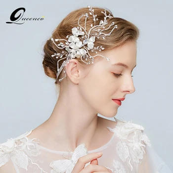 

Luxury Wedding Bridal Tiara Headbands Headpiece Tiaras Hairband Rhinestones Floral Bridal Hair Vines Gift for Girls