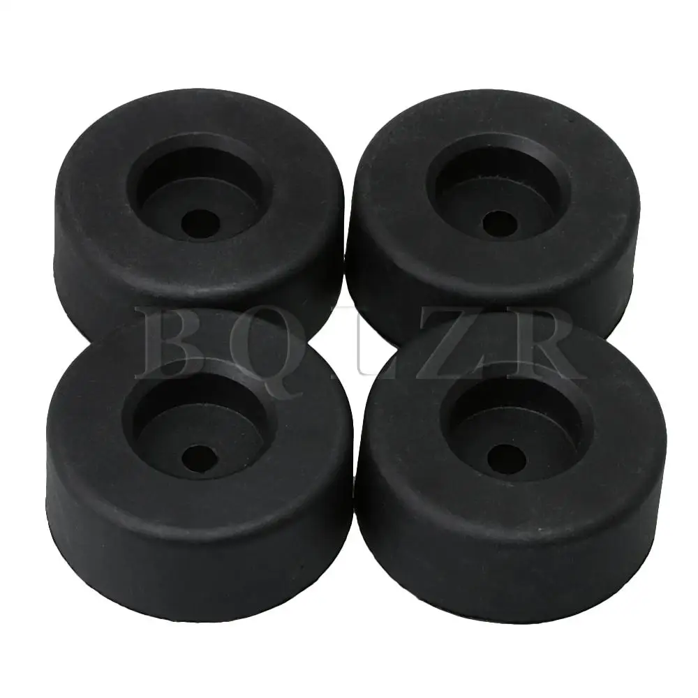 BQLZR Black Plastic Round Furniture Leg 6mm Hole Dia for Table Chair