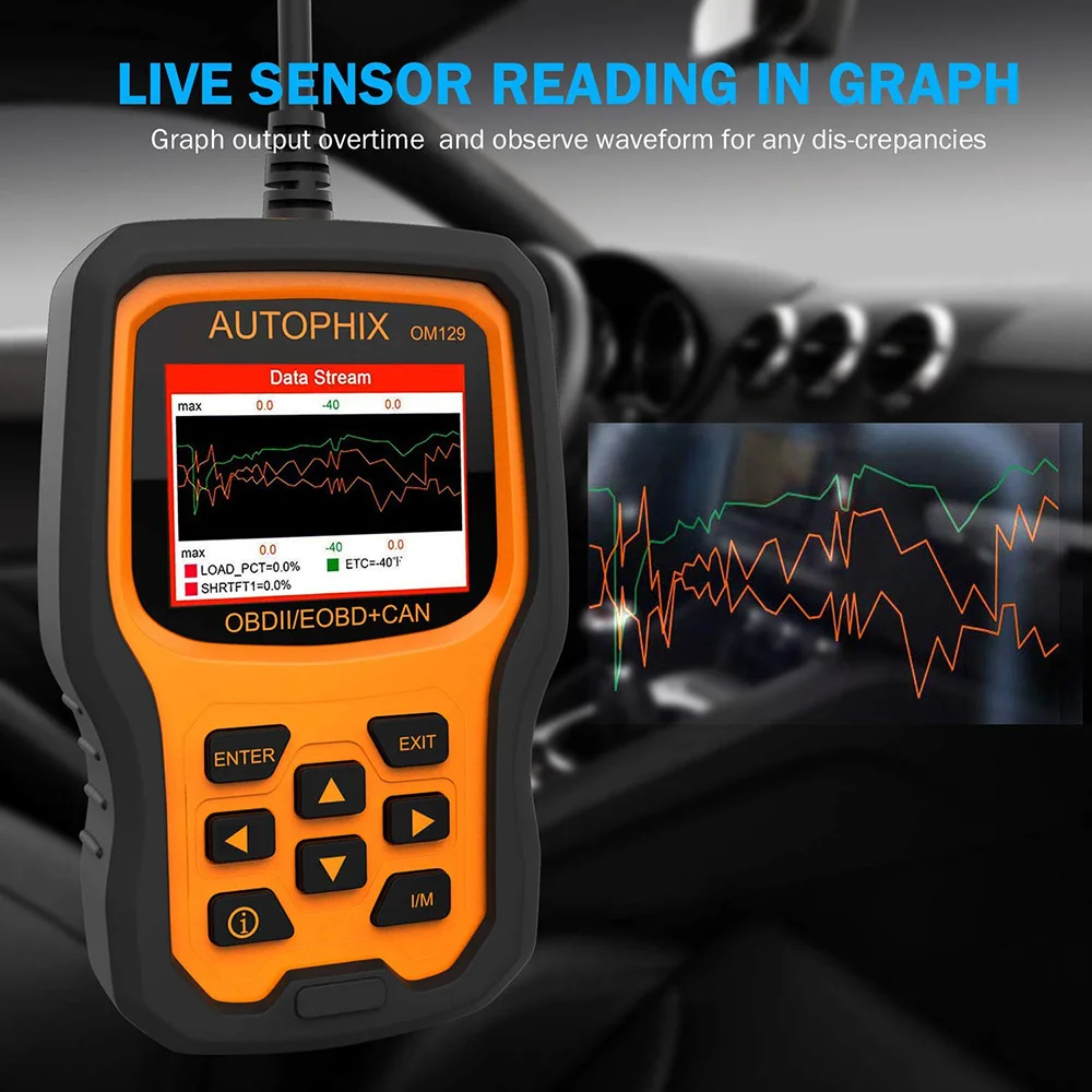Autophix OM129 OBD2 диагностика авто сканер универсальный диагностический инструмент