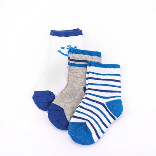 3 пары/партия, Детские хлопковые носки детские носки в полоску с рисунком милые весенне-осенние носки для девочек и мальчиков, От 1 до 7 лет одежда для детей - Цвет: 1